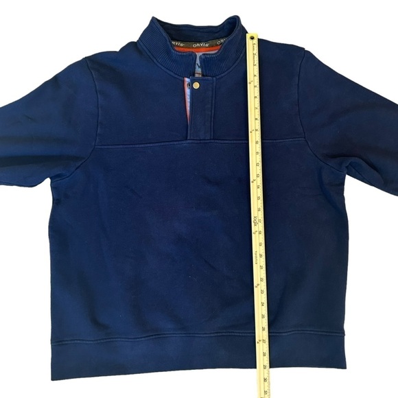 Orvis Men’s Big and Tall Fall Navy Blue Quarter Zip Sweater XXL 💙 - Picture 4 of 8